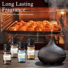 EUQEE 6pcs 10ml/0.33fl.Oz Fragrance Essential Oils Set For Diffusers Humidifier, Pumpkin Pie, Coconut Cream, Snickerdoodle, Coffee Cake, Blueberry Pancakes, Salted Caramel Pumpkin - Homemade Bread - View 4