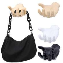 1pc Hand-Shaped Wall-Mounted Storage Rack, Hand-Shaped Jewelry Tray Soap Dish, Bathroom Bedroom Vanity Decor Storage Rack - Multiple Styles - View 3