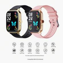 Reloj inteligente resistente al agua, llamadas/marcación inalámbrica, múltiples modos deportivos, recordatorio y rechazo de llamadas, notificación de SMS, fondo de pantalla personalizable, compatible con teléfono/Android - Multicolor - Ver 10
