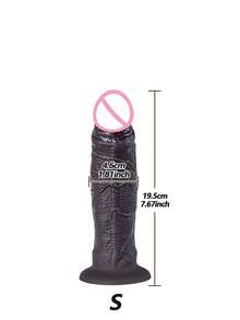 Plug Anal Estilo Pênis com Toque Realista, 3 Tamanhos Disponíveis, Dildo de Silicone de Dupla Densidade Extra Grosso, Estimulador do Ponto G Feminino, Brinquedo Adulto de Prazer Não Elétrico, Adequado para Homens e Casais, Produto de Bem-Estar Sexual Pessoal - preto - Visão 13