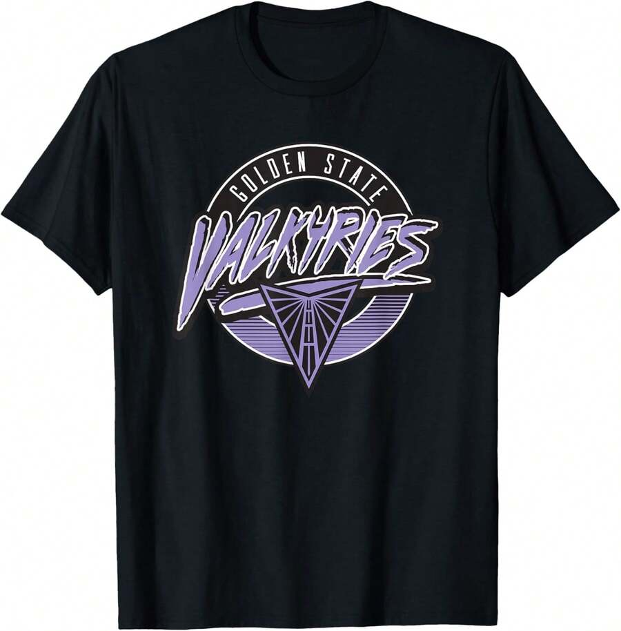 Valkyries Bball Fans Gift Retro Golden State Graphic Unisex T-Shirt - 黑色 - 查看 1