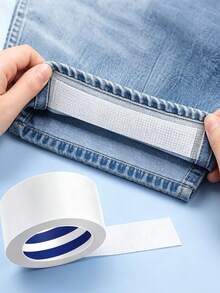 Autocollants pour jambes de pantalon auto-adhésifs - Sans couture sans repassage - 1 rouleau d'outil de raccourcissement de jambe de pantalon - Clips autocollants fixes pour jambes de pantalon - Ajuster les pantalons trop longs - Multicolore - Voir 5