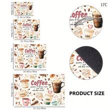 1pc Cute Coffee Print Diatomaceous Earth Kitchen Draining Mat, Absorbent Quick-Drying Non-Slip Coffee Machine Mat, Suitable For Kitchen Countertop, Coffee Corner And Dish Drying Area Decoration - Multicolor - View 7