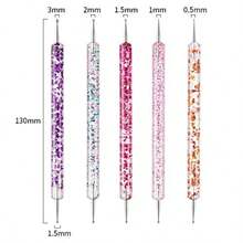 23PCS Nail Art Tool Kit With Various Brushes, Dotting Pens, Nail Display Stands And Accessories, Perfect For Watercolor, Floral And Other Nail Art Styles - Multicolor - View 6