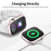 3PCS Compatible With Apple Watch Screen Protector Case 38/40/41/42/44/45/46/49mm Accessories, Cover For Women Men, Tempered Glass Film Hard Bumper - Transparent+Black+Rose Gold - View 7