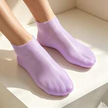 1 Pair Silicone Moisturizing Foot Care Socks, Effectively Care For Cracked Heels, Remove Dead Skin, Elastic Foot Socks, All-Day Moisturizing And Water-Locking, Prevent Dryness, Odorless, Easy To Put On And Take Off, Soft And Comfortable Material, Essential For Gym, Camping, Back To School - Multicolor - View 6
