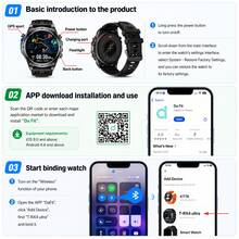 KENPANG Smartwatch GPS Premium untuk Pria, Baterai Tangguh 850mAh, Layar Sentuh Penuh 1,7 inci, Lampu LED Darurat, Pemosisian GPS Real-Time Terintegrasi, Tahan Air dan Guncangan IP68, Kompas, Altimeter, Barometer, Cuaca, 100+ Mode Olahraga, Pelacakan Data Aktivitas, Panggilan Nirkabel, Notifikasi Pesan, Pedometer, Pelacakan Tidur, Pelacak Kebugaran Pria, Kompatibel dengan OS dan Android, Cocok untuk Lari di Luar Ruangan, Mendaki, Bersepeda - View 12