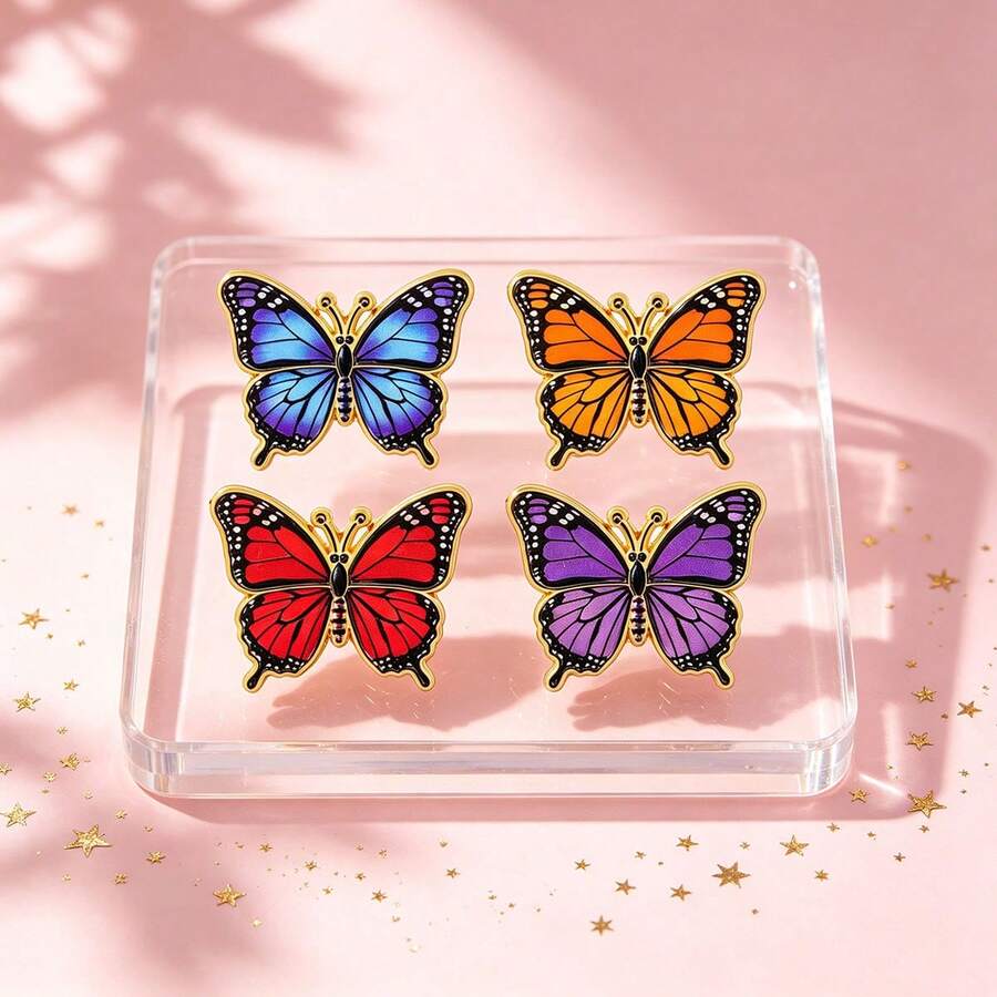 Colorful Monarch Butterfly Lapel Enamel Pins And Brooches Badge Pins For Backpacks Bags Backpack Cool Decoration Friend For Gifts