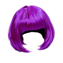 1Pc Forever & Moment Multi-Color Optional Short Bangs Bobo Wig Versatile Hair Wig Daily Party Hairpiece For 80s Party Music Festival Cosplay Halloween - Multicolor - View 16