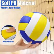Bóng chuyền mềm PVC #5, bóng tập luyện thể thao trong nhà/ngoài trời, phù hợp cho người mới bắt đầu và người lớn - A - Xem 3