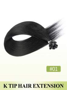 K Tip V Tip Human Hair Extensions, 25g Straight Real Human Hair 16-22 Inch, Remy Hot Fusion Hair Extensions For Salon & Daily Hairstyle Women For Halloween Costumes & Christmas - Multicolor - View 38