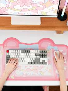 GeekShare Pink Cherry Blossom Rabbit Gaming Mouse Pad - View 6
