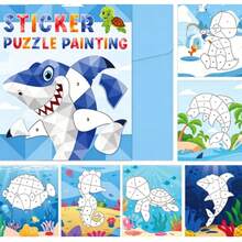 1pc 3D Paper Puzzle Wholesale Children's Early Education Hands-On Teaching Aid Reusable Adhesive Laser Puzzle Stickers - Multicolor - View 9