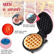 Waflera Eléctrica Compacta con Forma de Corazón y Recubrimiento Antiadherente, Fácil de Almacenar, Varios Colores, Ideal para Preparaciones DIY, Amantes de la Repostería y Regalo para Regreso a Clases - Multicolor - Ver 4