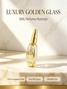 Gold Plated Perfume Bottle Glass Spray Bottle Cosmetic Decant Bottle Perfume Decant Bottle 10ML - View 3