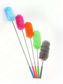 Ultra-Fine Microfiber Duster, Flexible Brush Head, Scratch-Resistant, Washable, Suitable For Office, Car, Computer, Air Conditioner Cleaning, Multi-Functional Dust Cleaning Tool, Telescopic Handle - A - View 6
