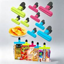 Random Color 1/6/10pcs Of Food Clips, Suitable For Refrigerator Food Storage Packaging, Snack Bags, Photos, Etc - Suitable For Home, Office, School, And Other Places - Multiple Styles - View 11