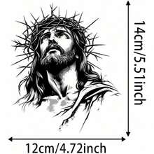 6 Inch Jesus Faith Vinyl Sticker, Black And White Crown Of Thorns Cross Mountain Glossy Decal, Self-Adhesive For Indoor And Outdoor Use, Suitable For Cars, Laptops, Windows - Sticker - View 13
