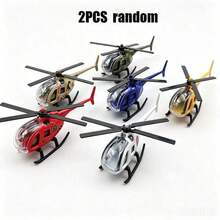 1/2/3/4PCS Helicopter Airplane Model, All Metal Material, Model Toy, Furniture Decoration Ornament, Decorative Item, Display Piece, Birthday Gift, Holiday Gift, Perfect Gift, Gift, Toy - Multicolor - View 12