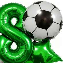32 Inch Green Digital Football Balloon Kit Suitable For Birthday Decorations, Party Balloons, Easter Gifts - 8 - View 6