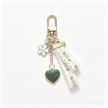 Daisy Keychain Pendant, Creative Key Ring Accessory, Lace Ribbon Key Charm, Can Decorate Earphone Case, Bag; Simple Fresh Style Gift, Suitable For Parents, Graduates And Teachers - A - View 4