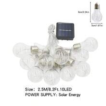 Outdoor Glass Bulb Fairy Garland, Solar Panel Powered And Equipped With 8 Diverse Flash Styles, Water Resistant Structure For Garden Wedding Scene Ornament - Star - View 8