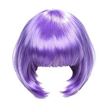 1Pc Forever & Moment Multi-Color Optional Short Bangs Bobo Wig Versatile Hair Wig Daily Party Hairpiece For 80s Party Music Festival Cosplay Halloween - Multicolor - View 30