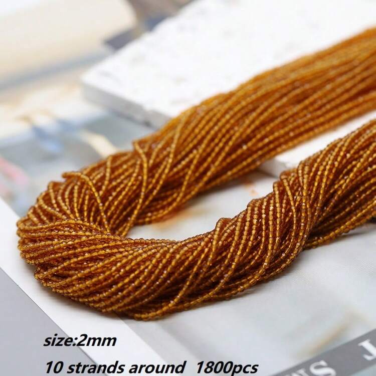 10 Strands Around 1800pcs Pink Yellow Green 2mm Small Seed Beads For Jewelry Waist Making DIY Accessories - 2mm Solid Color Small Beads - View 19