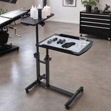 Tattoo Workstation Stand Height Adjustable Tattoo Desk Rolling Tattoo Table - Black - View 3