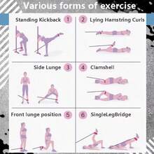 1 buah Tali Pergelangan Kaki untuk Kebugaran, Ukuran Universal, Tali Pergelangan Kaki Belakang Unisex, Cocok untuk Konektor Gym dan Rumah, Latihan Pinggul, Peregangan Kaki, dan Latihan Pinggul - MultiWarna - View 10