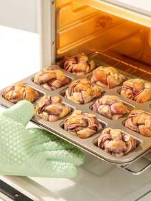 Carbon Steel Non-Stick Square Brownie Mold Mini Muffin Pan Baking Cake Cookie Tray - Multicolor - View 7