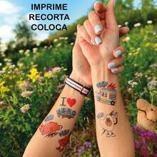 Papel para Tatuajes Temporales, A4, 10 Hojas, Compatible con Impresoras de Inyección de Tinta, Resistente al Agua - 1 - Ver 2