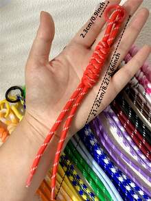 10/20Pcs Random-Colorful Nylon Rope DIY Handmade Weaving Set,Material For Woven Keychains And Backpack Ornaments,Great Choice For Valentine's Day Gift - Multicolor - View 4