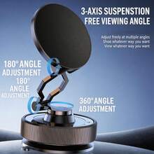 WESTMADE Mini Rotating Foldable Vacuum Magnetic Car Phone Holder, Suitable For Car Dashboard, Compatible With All Phones, Car Phone Holder Accessory - A - View 13