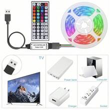 GHUSTAR 1-30m Bedroom LED Strip Lights, RGB LED Color Changing Lights With 44-Key Remote Control, Suitable For Room, Home, Kitchen, Party Decoration, Modern - RGB - View 8