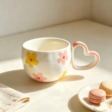 Korean Ins Style Hand-Pinch Love Cup, Milk Cup, Coffee Cup, Hand-Painted Heart Ceramic Cup - Multiple Selection - View 18