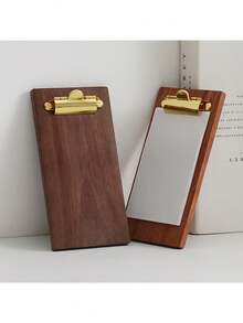 1pc Wooden Mini Clipboard, Small Clipboard, Display Rack, Memo Board, Cooking Recipe Clipboard, Suitable For Restaurant, School, Waiter, Guest Service, Menu Holder - Multicolor - View 7