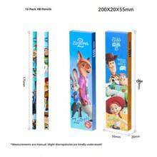 Disney 12pcs HB Student Writing Pencils, Toy Story Cartoon Design, Grade 1-2 Handwriting Practice Pencils, Unbreakable Lead, Durable Learning Supplies, Writing Tools - A - View 2