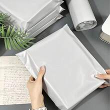 100pcs Thick Multifunctional Plastic Courier Bags, Waterproof Tear-Resistant Self-Sealing Mailing Bags, Multiple Sizes Reusable Logistics Packaging Bags, Suitable For Clothing Logistics And Storage, Suitable For School, Office, Transportation, Etc. - A-White - View 1