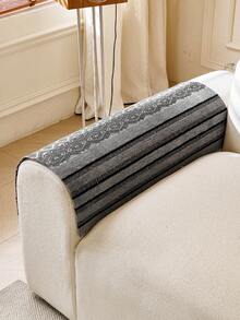 1pc Luxury Circle Mesh Sofa Cushion, 1/2/3/4-Seater Sofa Seat Pad, Armrest & Backrest Cushion, Sofa Cover, All-Season Use - Dark Grey - View 9