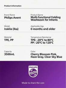 Philips Avent 可折疊抗菌嬰兒洗澡盆 - 彩色 - 查看 11