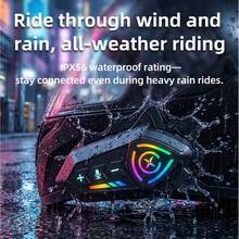 Headset Bluetooth Helm Motor X1 1000mAh Peredam Kebisingan Nirkabel Bebas Genggam Tahan Air IP66, Cocok untuk Berkendara Motor dan Bepergian - Mikrofon Keras - View 2