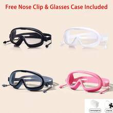 Large Frame Adult Swimming Goggles, Anti-Fog, Waterproof, Includes Nose Clip, Comfortable Soft Seal, Suitable For Swimming Training And Beach Surfing - Multicolor - View 6