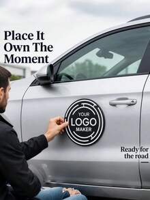 1件客製化汽車磁鐵，個性化照片Logo磁鐵，自訂圖片與文字汽車貼紙，汽車裝飾配件，車輛貼花，磁性標誌，汽車裝飾，卡車SUV外觀，司機家人朋友生日聖誕禮物 - 款式2 - 查看 4
