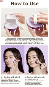 TOM MARK Water-Based Cooling Setting Powder, Oil-Control & Waterproof - Oxygen Purple - View 11