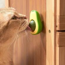 Rotatable Healthy Wall Ball With Natural Catnip, For Cleaning Cat Teeth, Can Be Used As Toy And Cat Scratching Accessory - Green - View 2