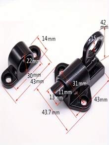 Aluminum Alloy Black/Gray Window Gate Security Pull Ring Spring Bounce Door Bolt Automatic Latch Lock Black Grey Window - Luggage Lock - View 13