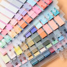 (1pc/200 Sheets).(12pcs/2400 Sheets) Transparent Pet Pattern Sticky Notes, Index Tabs, Colorful Memo Pads, Label Stickers, 10 Designs Per Pack/Suitable For Back To School - one-size - View 10