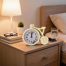 Unisex Practical Style For Bedroom And Office Desk Clock - White - View 5
