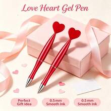 1/5 Bolígrafos para la temporada de vuelta al colegio - Bolígrafos con punta de bola en forma de corazón, adecuados para oficina, escuela, Navidad, Día de San Valentín y suministros para fiestas de boda, proyectos. Uso escolar. - A - Ver 6